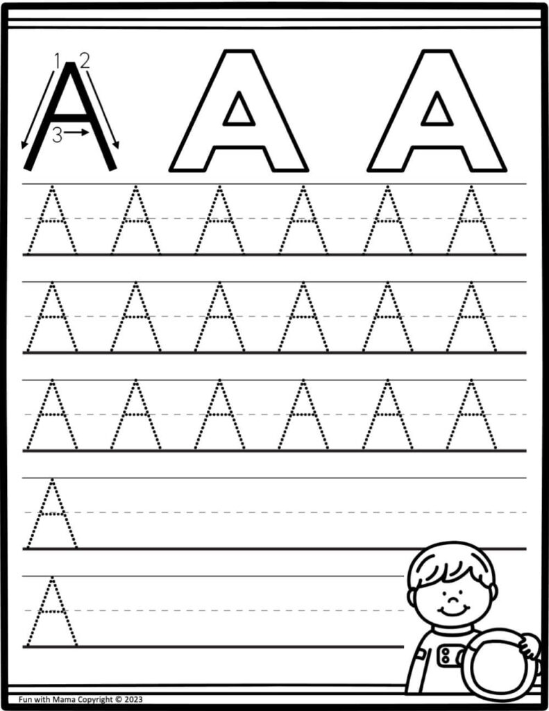 letter a printable worksheets