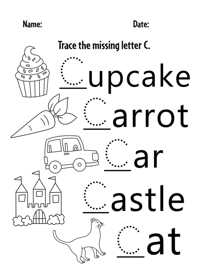 FREE Letter C Worksheets For Preschool The Hollydog Blog