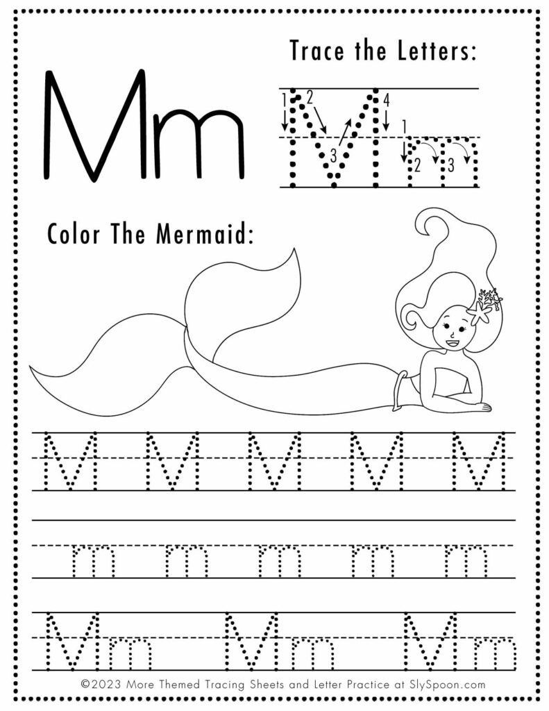 letter m worksheets free printables