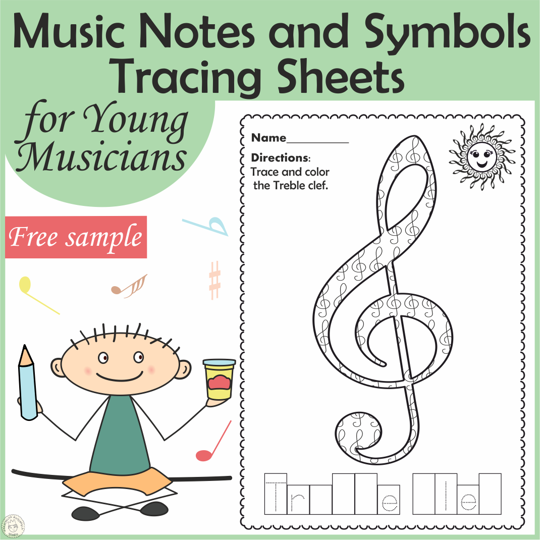 Free Music Tracing Sheets For Young Musicians