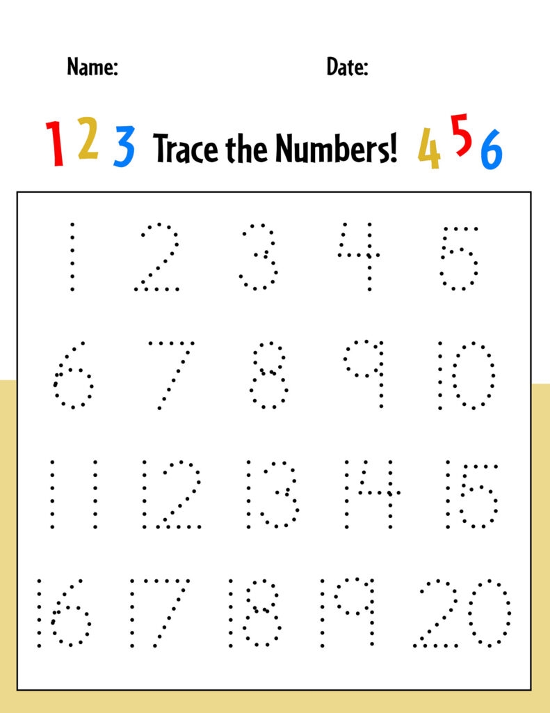 Traceable Numbers 1 20
