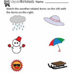 Free Preschool Weather Worksheet
