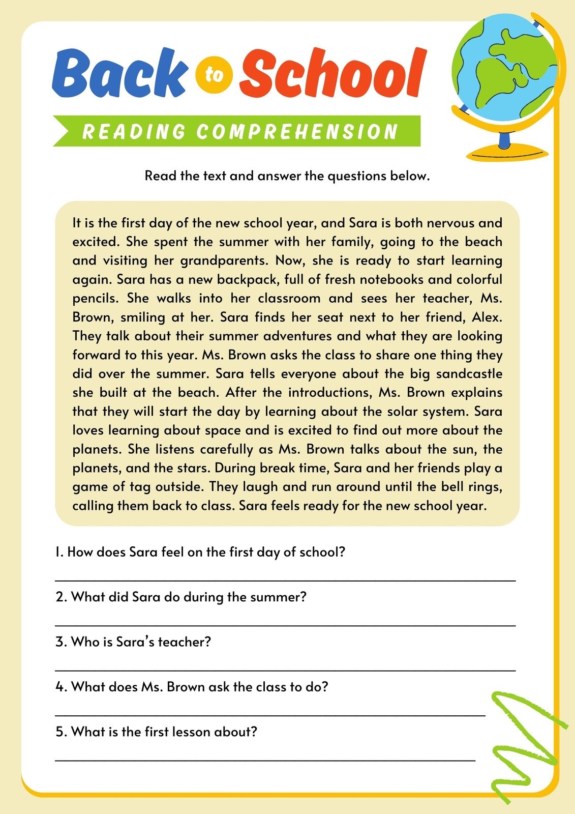 Free Printable 3rd Grade Reading Worksheet Templates Canva Free Printable 3rd Grade Reading Worksheet Templates Canva