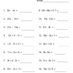 Free Printable Algebra Variable Expressions Worksheet