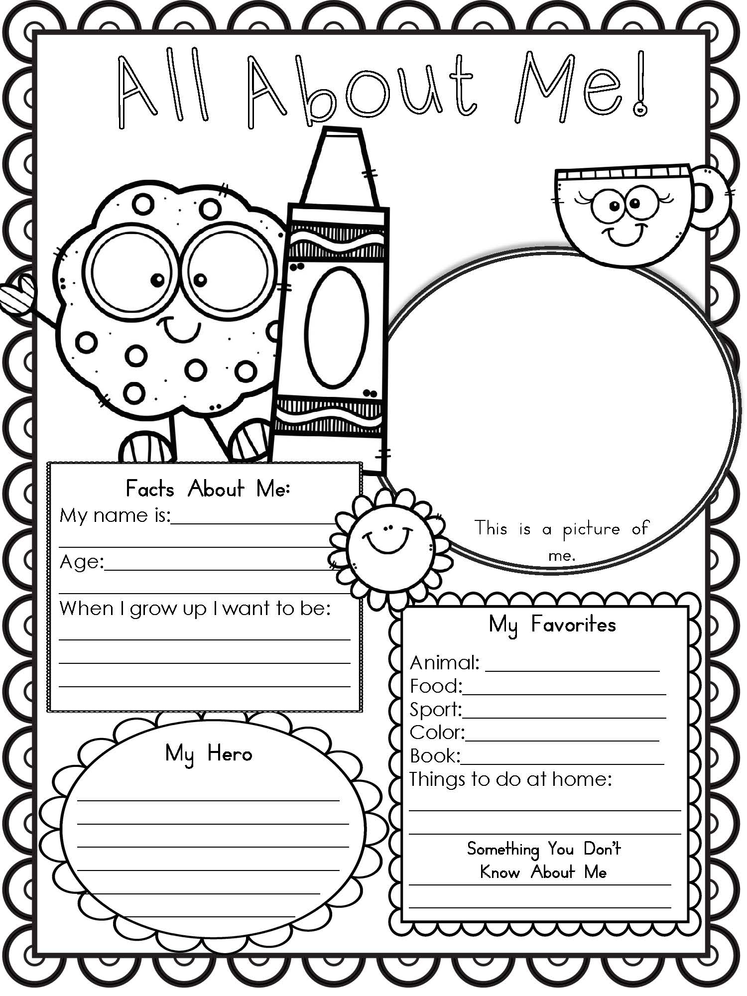free all about me printable worksheets free all about me printable worksheets
