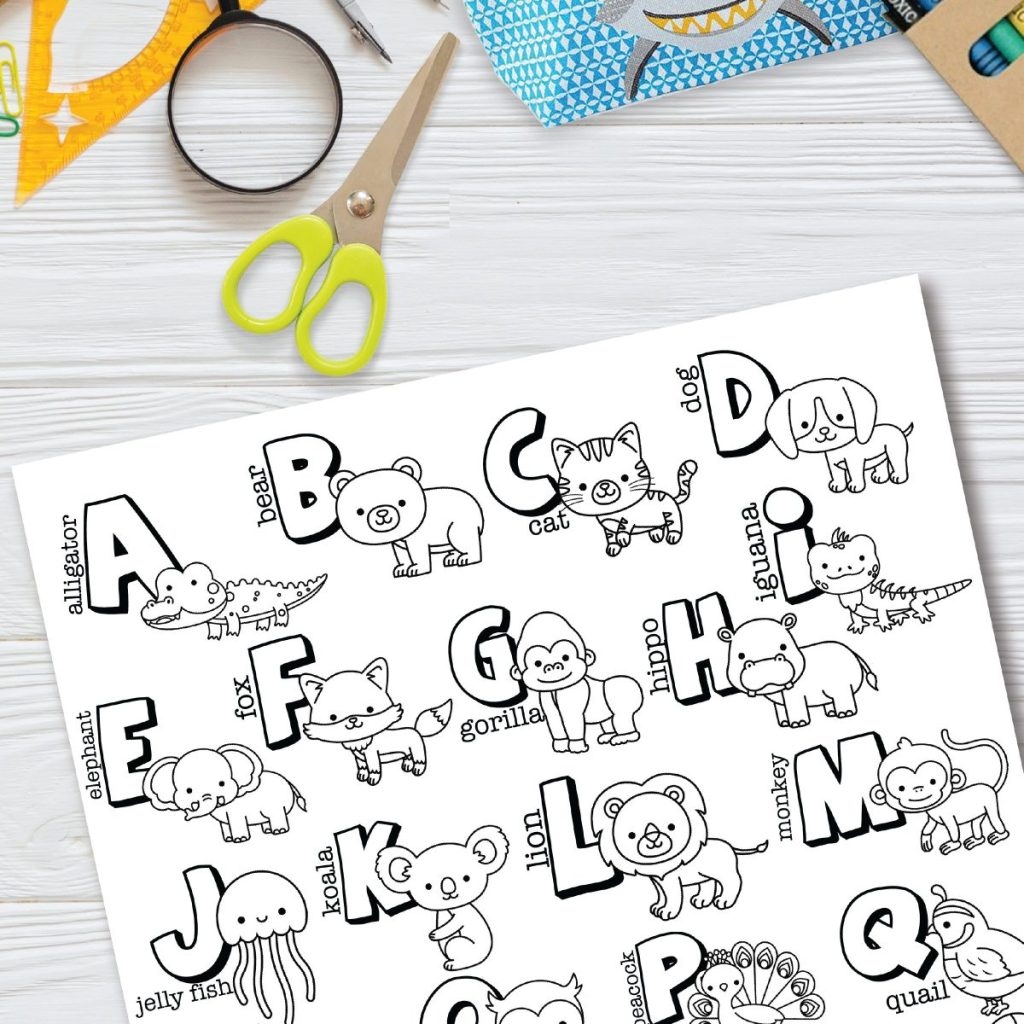 Free Printable Alphabet Coloring Page Everyday Party Magazine Free Printable Alphabet Coloring Page Everyday Party Magazine