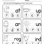 Free Printable Beginning Sounds Worksheet