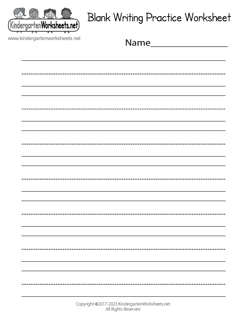 Handwriting Worksheets For Kindergarten Free Printable
