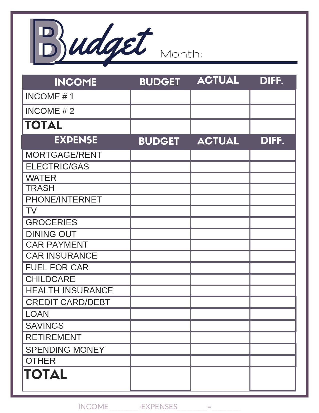 Free Printable Budget Worksheets Freebie FInding Mom Worksheets Library