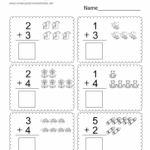 Free Printable Column Addition With Pictures Worksheet