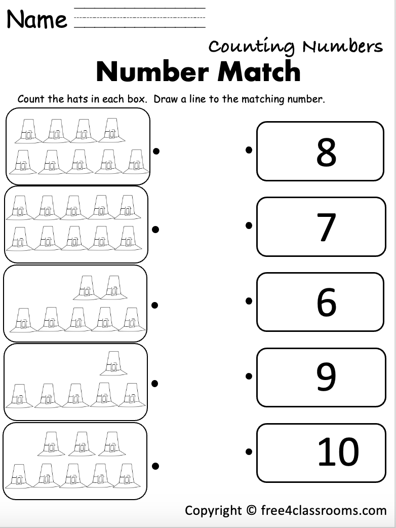 free printable counting worksheets