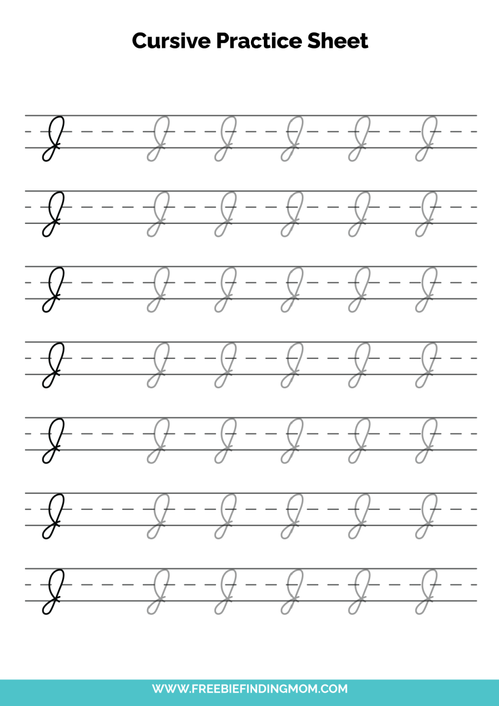 upper case j cursive