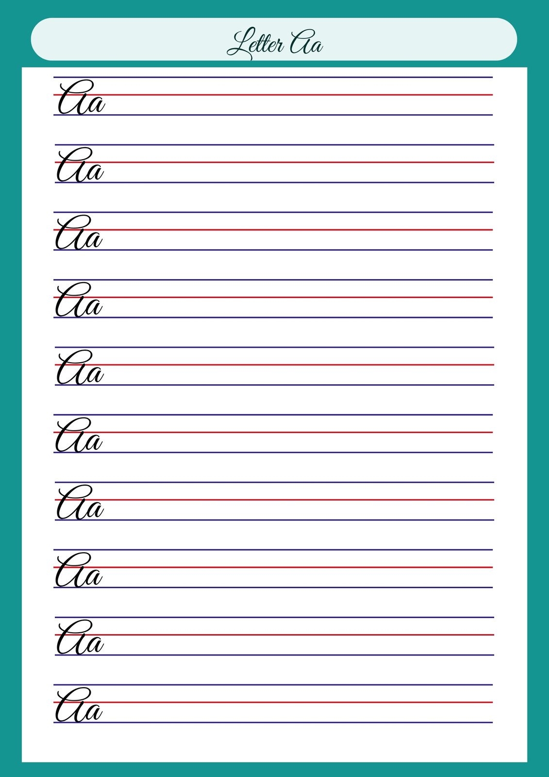 Cursive Writing Worksheets Free Printable