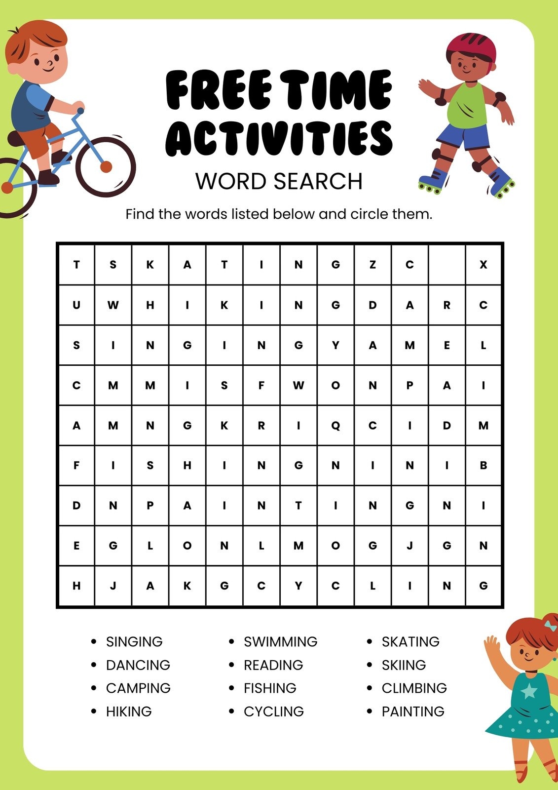 free printable english worksheets