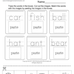 Free Printable Cut and Paste Vocabulary Worksheet