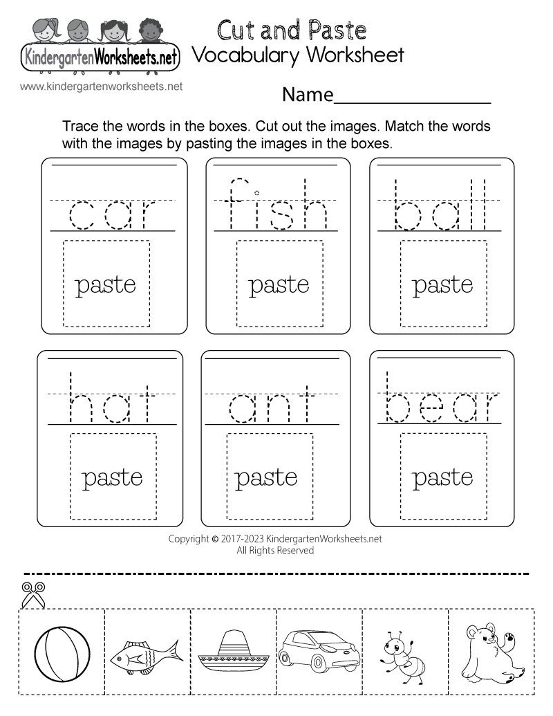 Free Printable Cut And Paste Worksheets