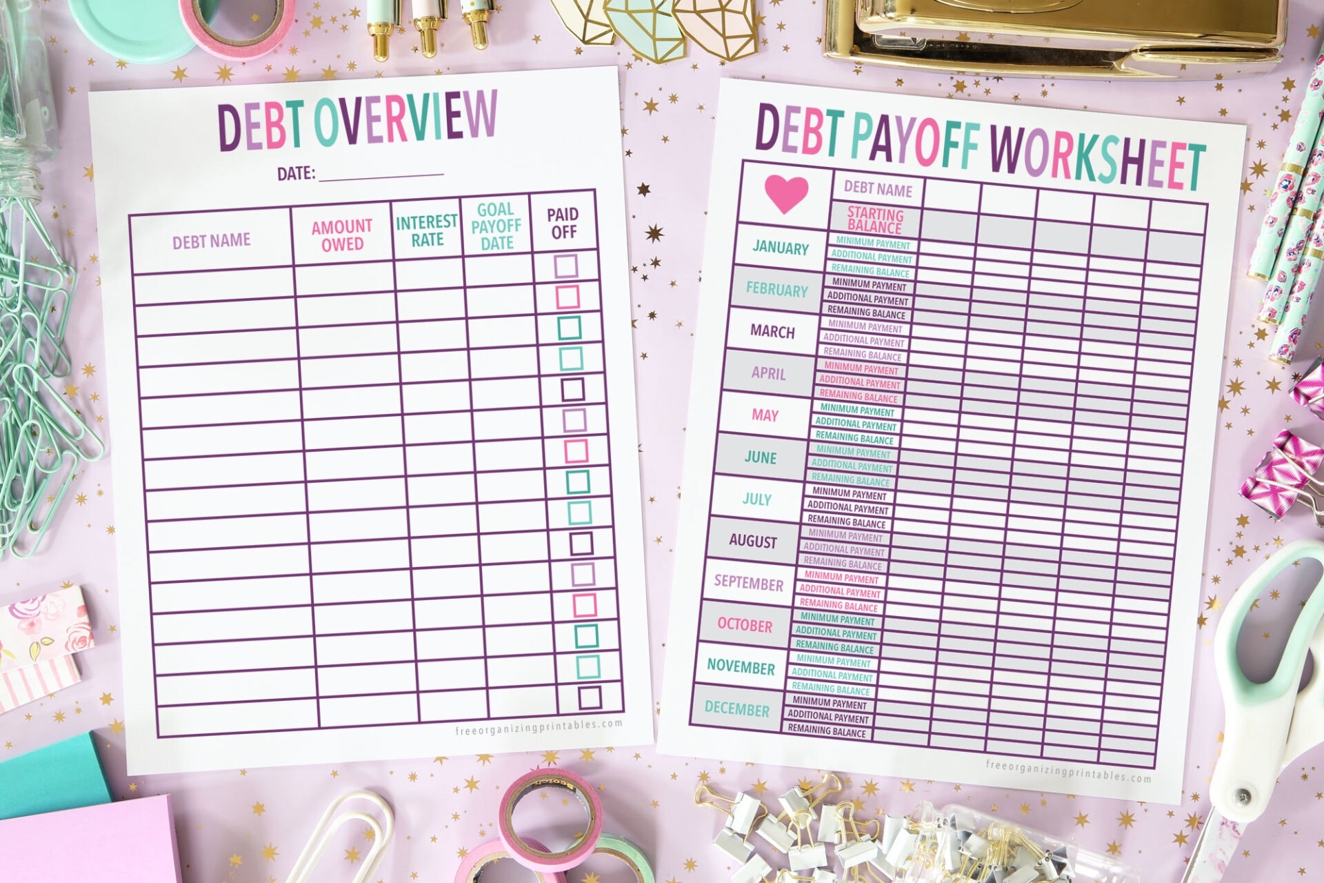 Free Printable Debt Payoff Worksheet Pdf