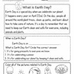 Free Printable Earth Day Worksheet