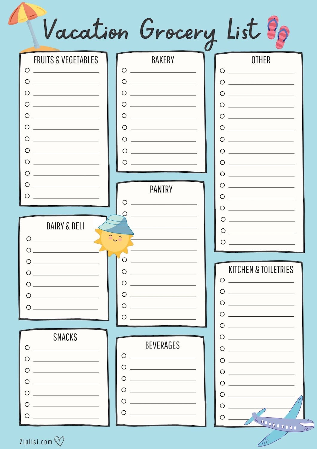 Free Printable Grocery List Templates In PDF WORD Free Printable Grocery List Templates In PDF WORD
