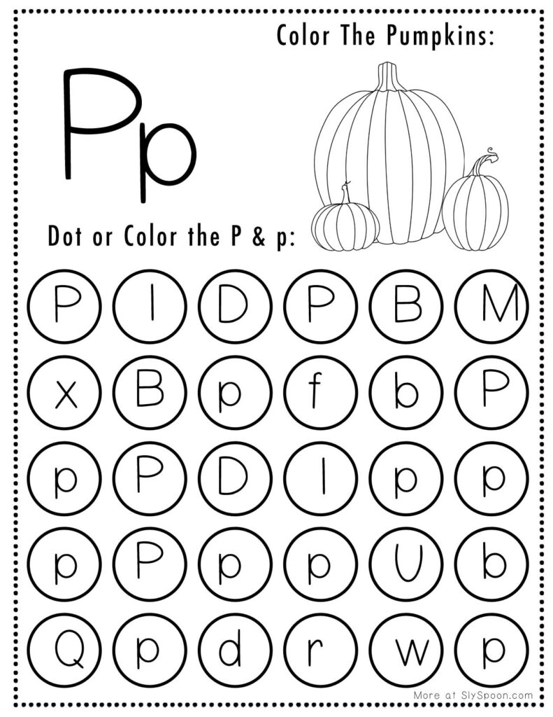 Free Printable Halloween Themed Letter P Coloring And Activity Worksheets Sly Spoon