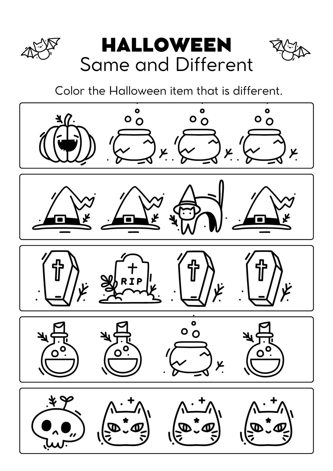 Halloween Activity Worksheets Printable