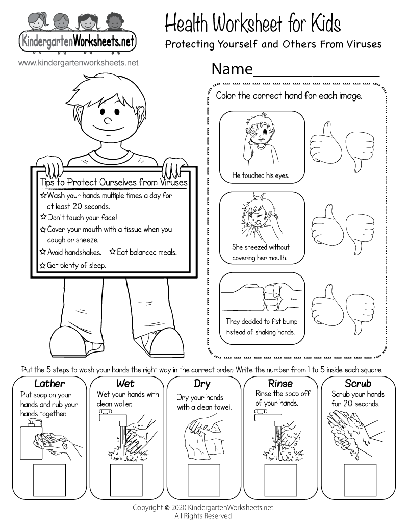 Free Printable Health Worksheets