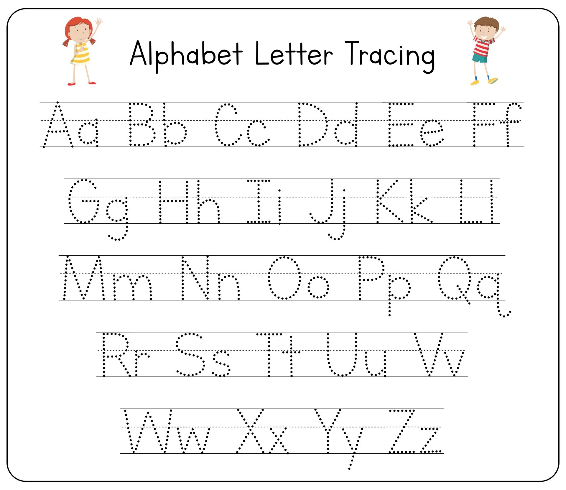 alphabet tracing worksheets printable alphabet tracing worksheets printable