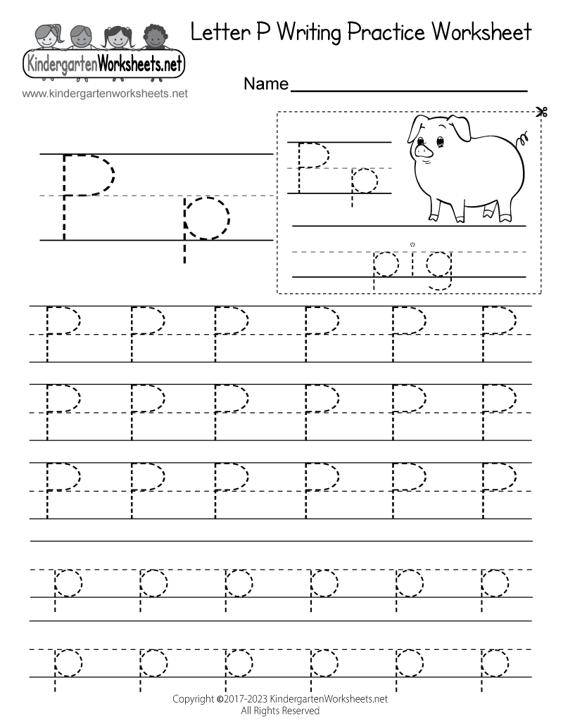 letter p printable worksheets