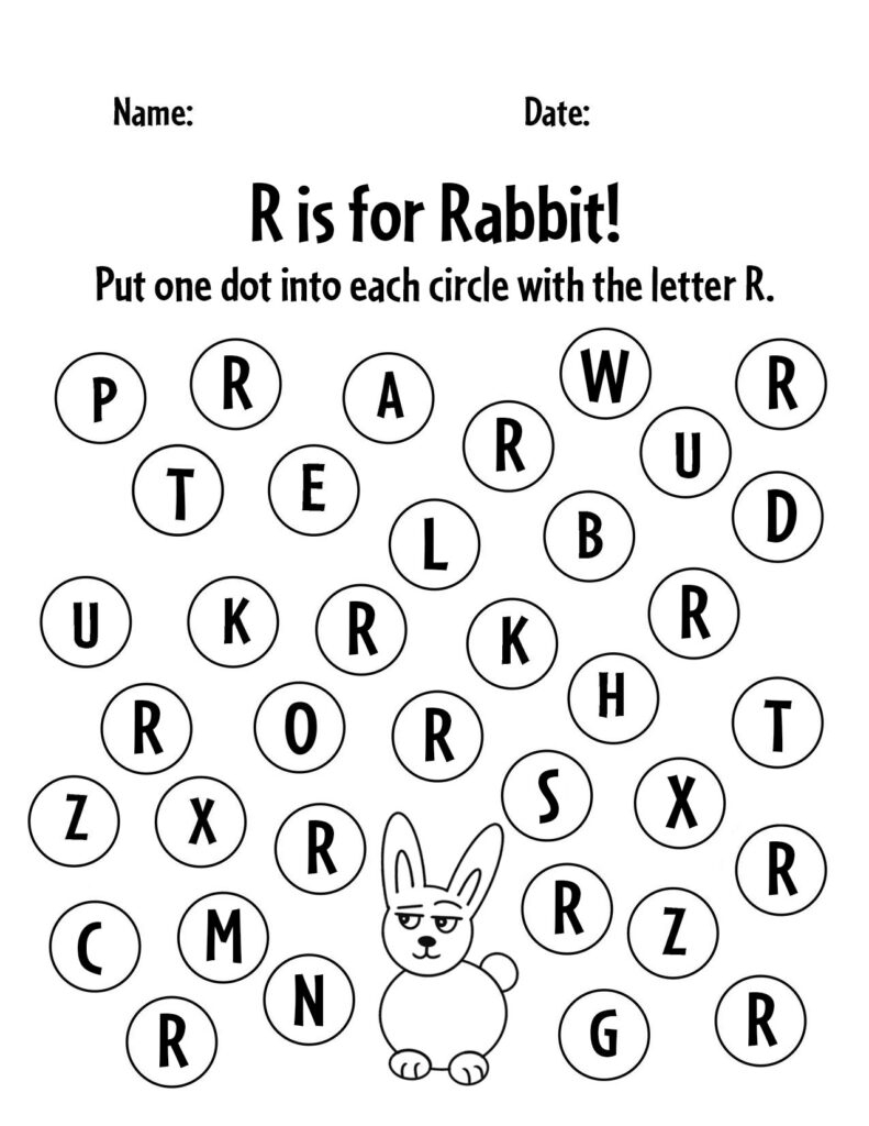 free printable letter r worksheets