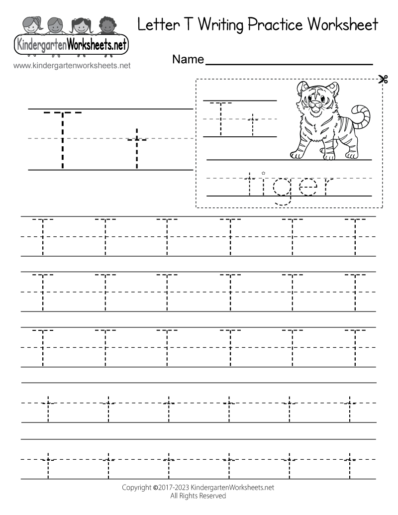Free Printable Letter T Writing Practice Worksheet Free Printable Letter T Writing Practice Worksheet