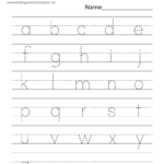 Free Printable Lowercase Alphabet Letters Tracing Worksheet