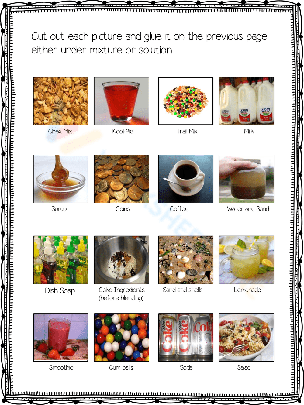 Free Printable Mixtures And Solutions Worksheets Worksheets Library