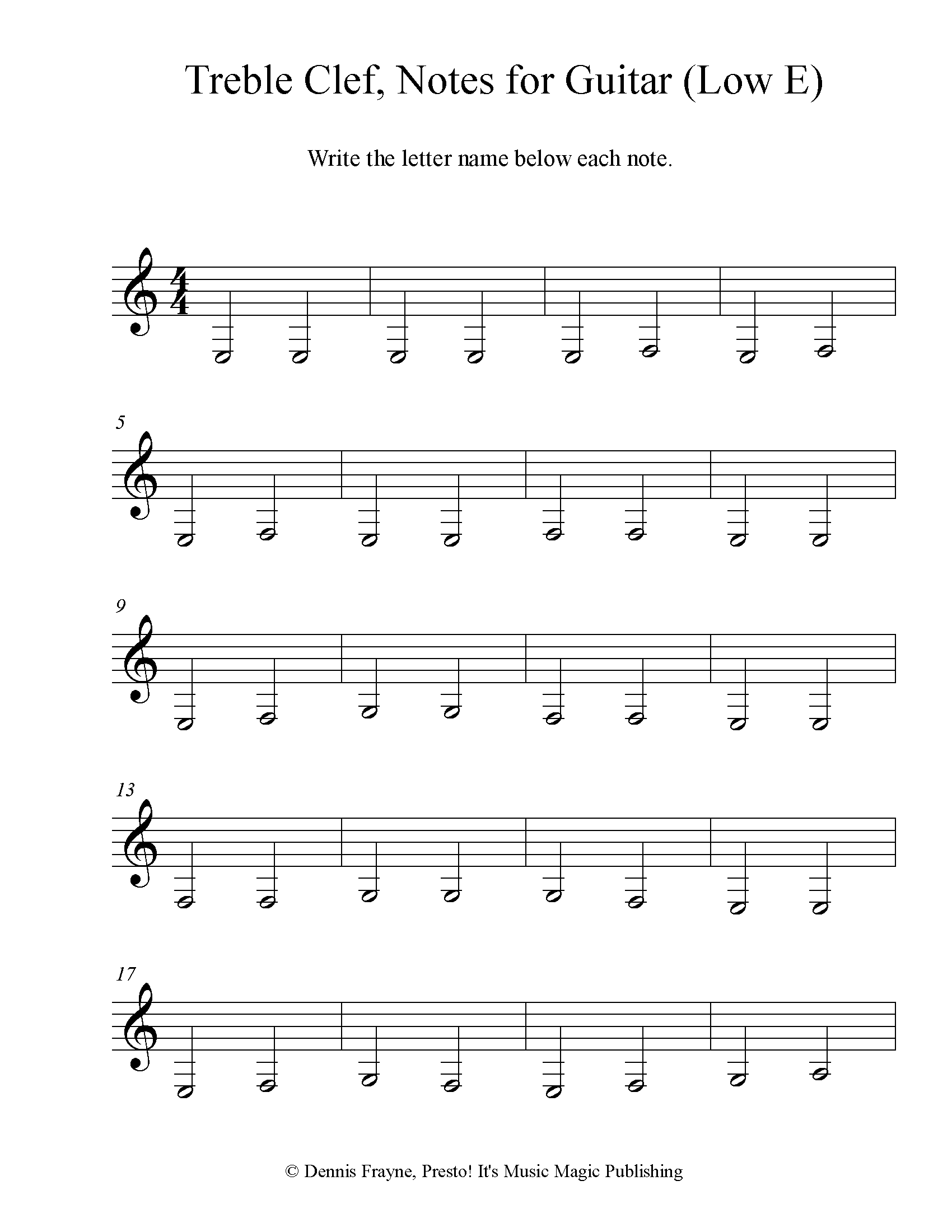 Free Printable Music Worksheets