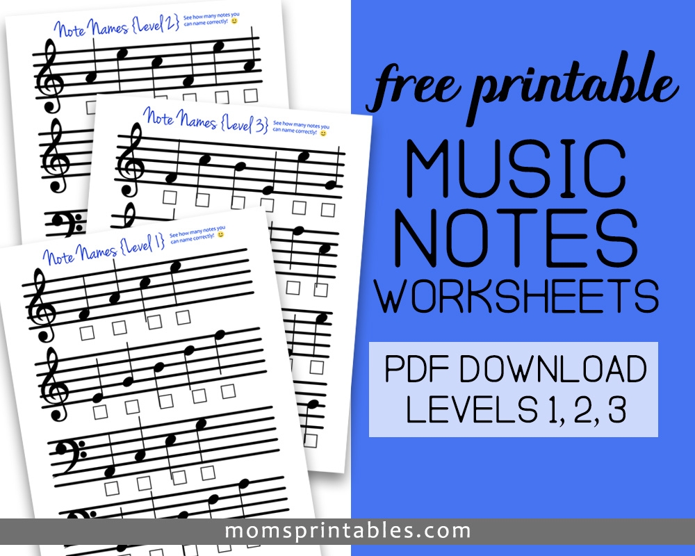 Free Printable Music Notes Worksheets Mom s Printables