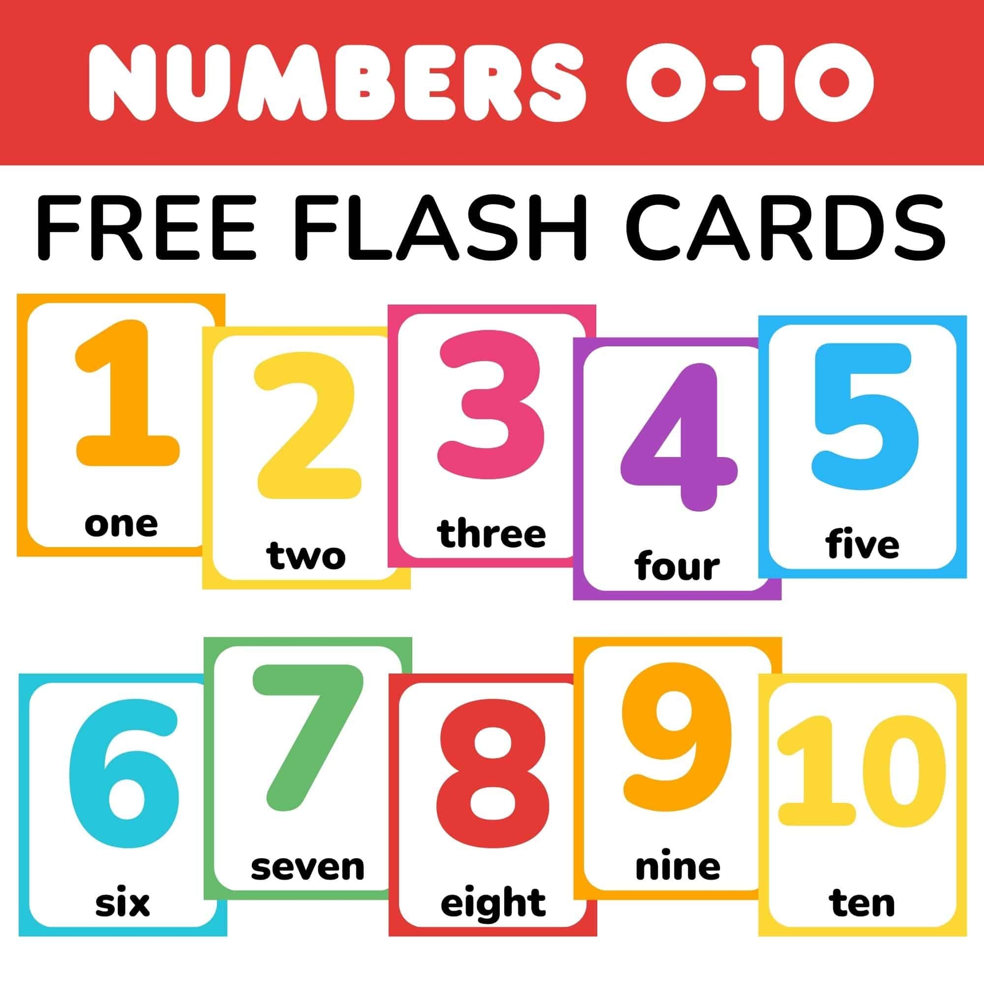 Free Printable Number Flashcards 0 10 With Words Free Printable Number Flashcards 0 10 With Words