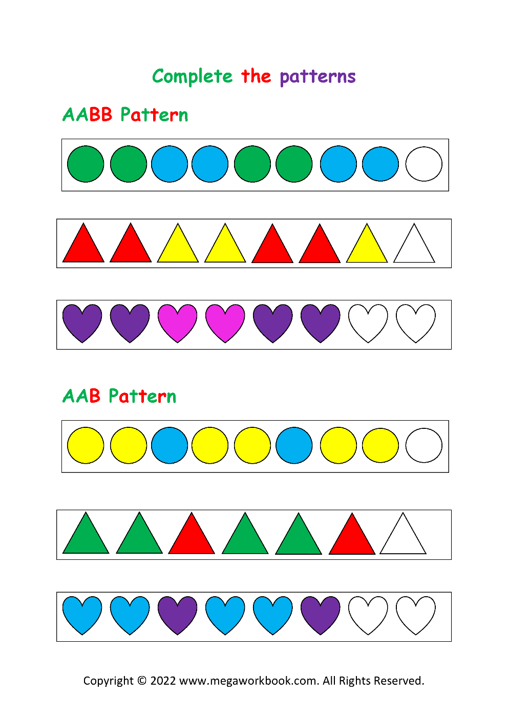 Free Printable Pattern Worksheets For Preschool The Hollydog Blog Worksheets Library