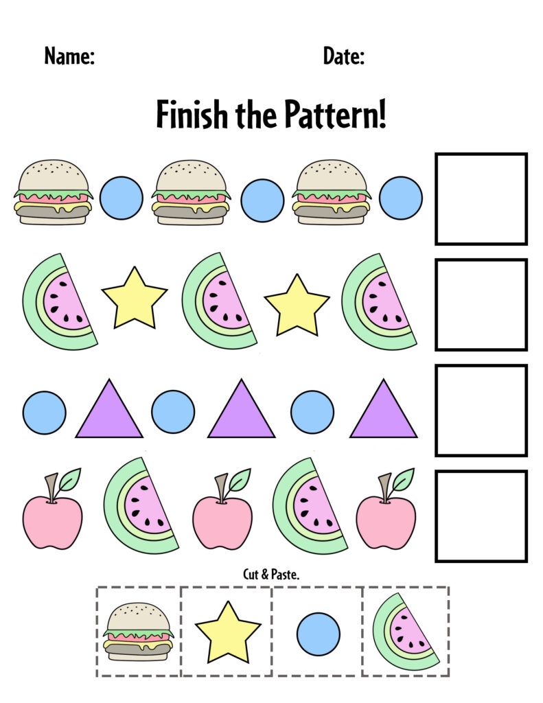 Free Printable Pattern Worksheets