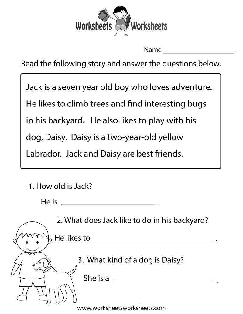 printable reading comprehension worksheets printable reading comprehension worksheets