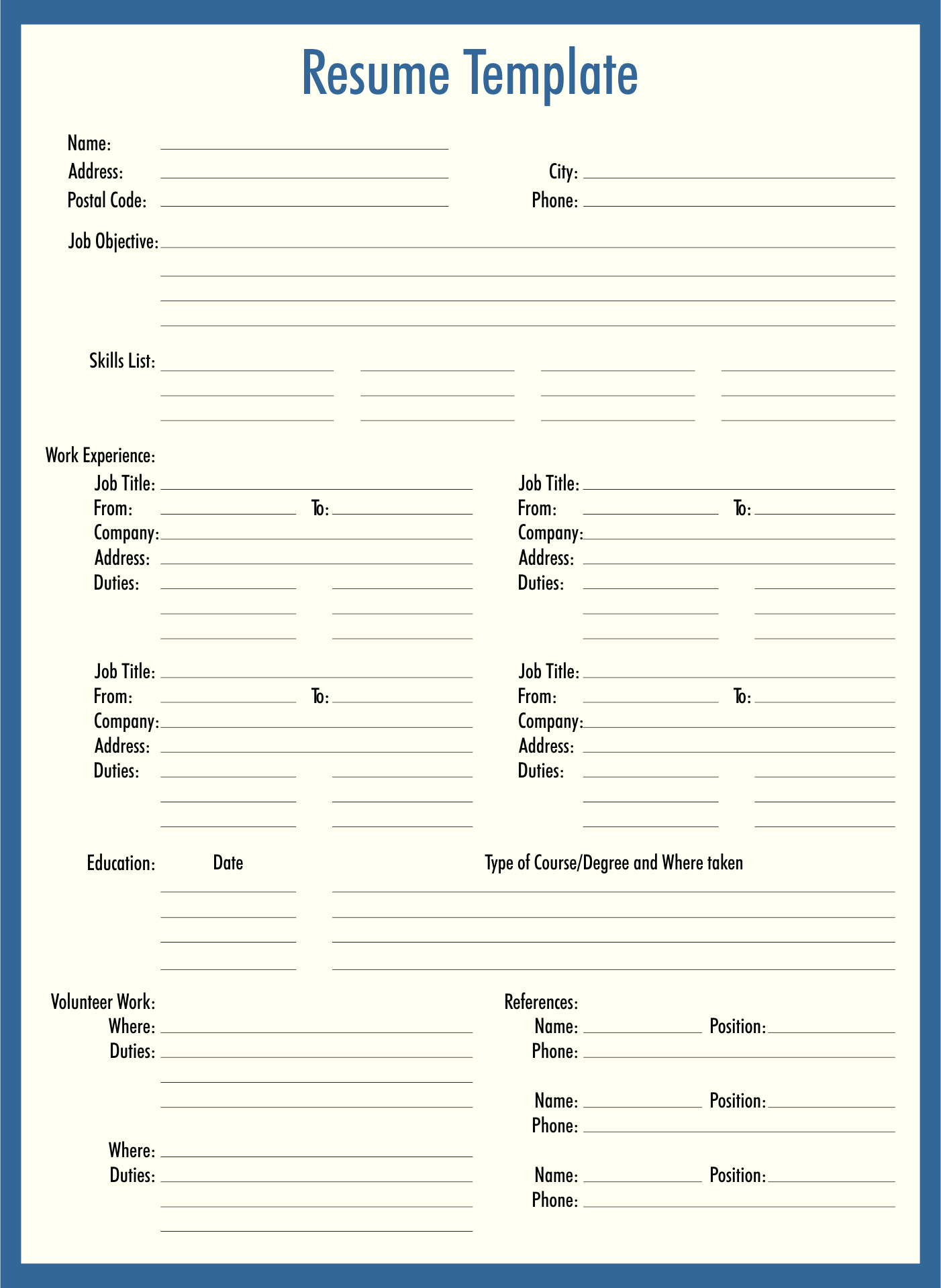 Free Printable Resume Templates You Can Customize Canva Worksheets Library