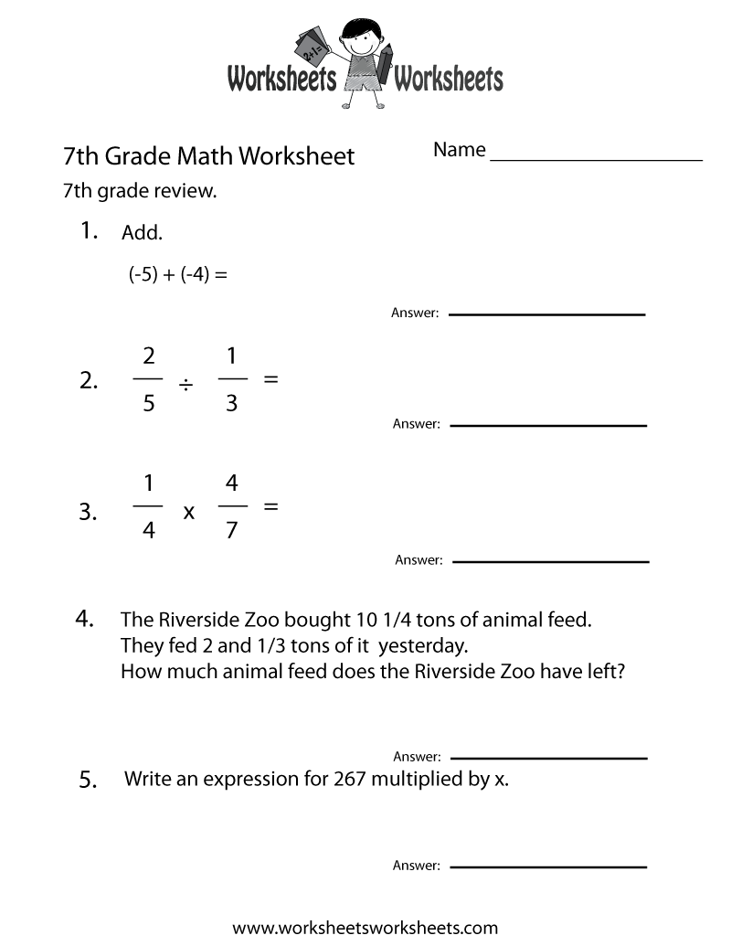 7th grade math practice