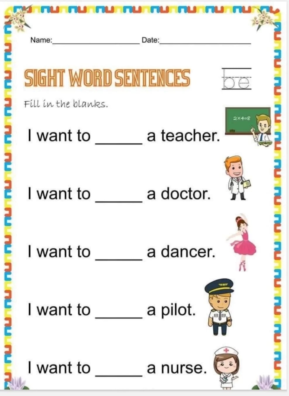 Free Printable Sight Words Worksheets For Kindergarten Activity School For Kids Free Printable Sight Words Worksheets For Kindergarten Activity School For Kids