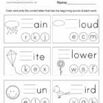 Free Printable Spring Spelling Worksheet