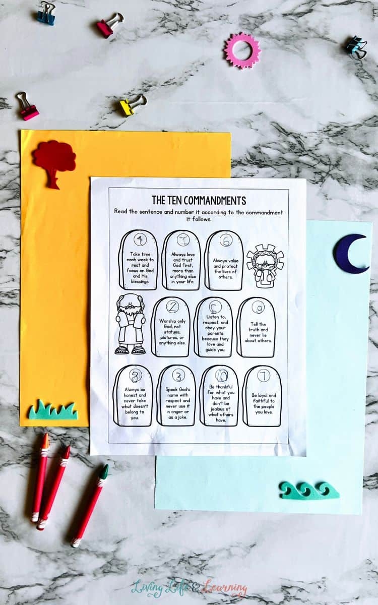 Free Printable Ten Commandments Worksheets To Teach Values Free Printable Ten Commandments Worksheets To Teach Values