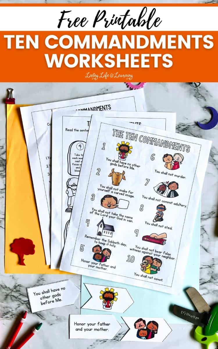 Free Printable Ten Commandments Worksheets To Teach Values Free Printable Ten Commandments Worksheets To Teach Values