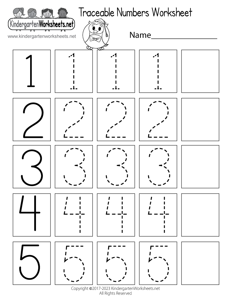 Free Printable Number Worksheets For Preschool