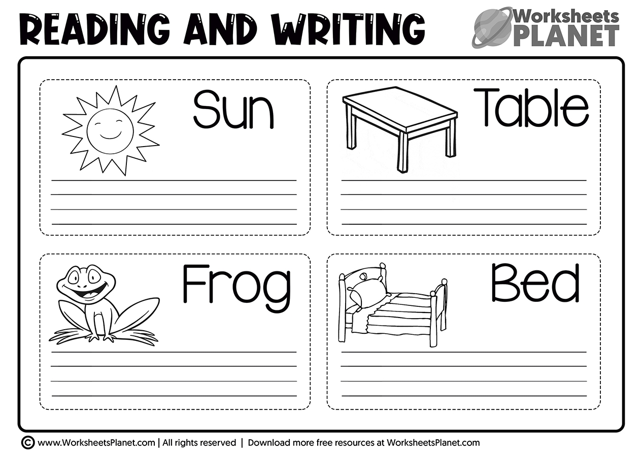 kindergarten free printable worksheets