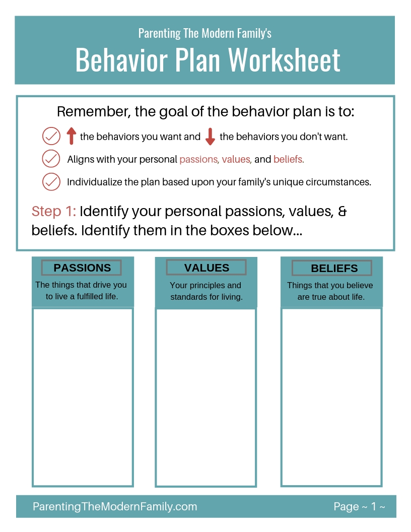 Free Resources Modern Parenting Solutions Worksheets Library