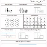 FREE Sight Word The Printable Worksheet MyTeachingStation
