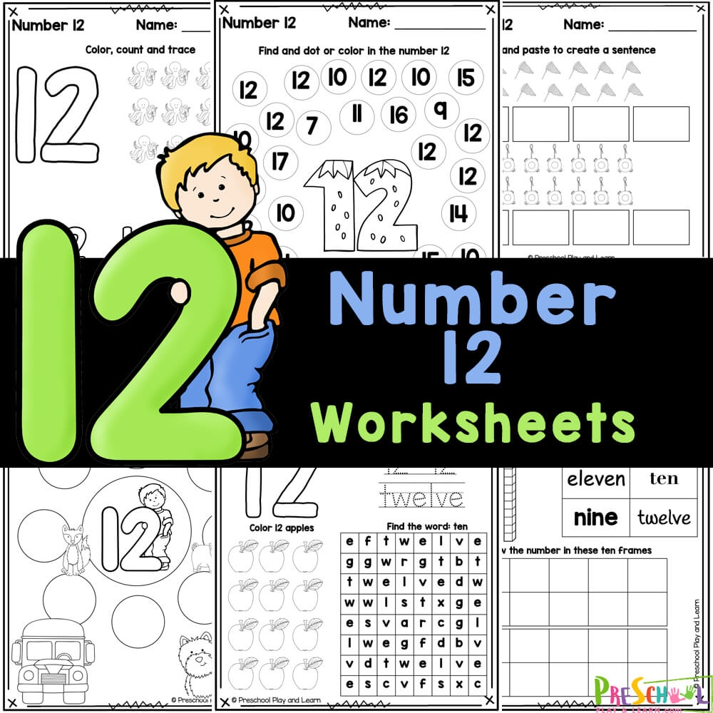 FREE Trace And Write Number 12 Worksheets For Preschool FREE Trace And Write Number 12 Worksheets For Preschool
