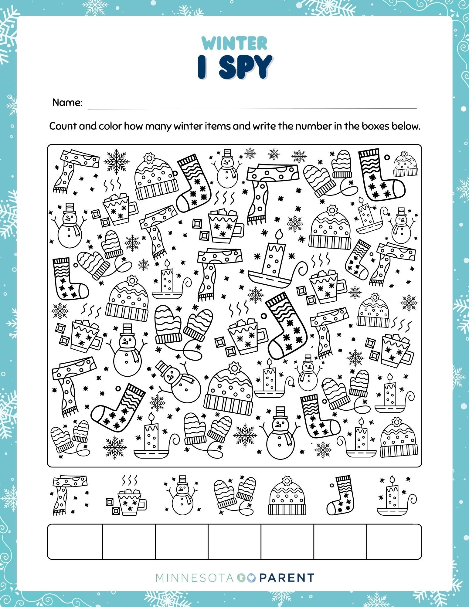 Free Winter Printables And Activity Pages For Kids Minnesota Parent